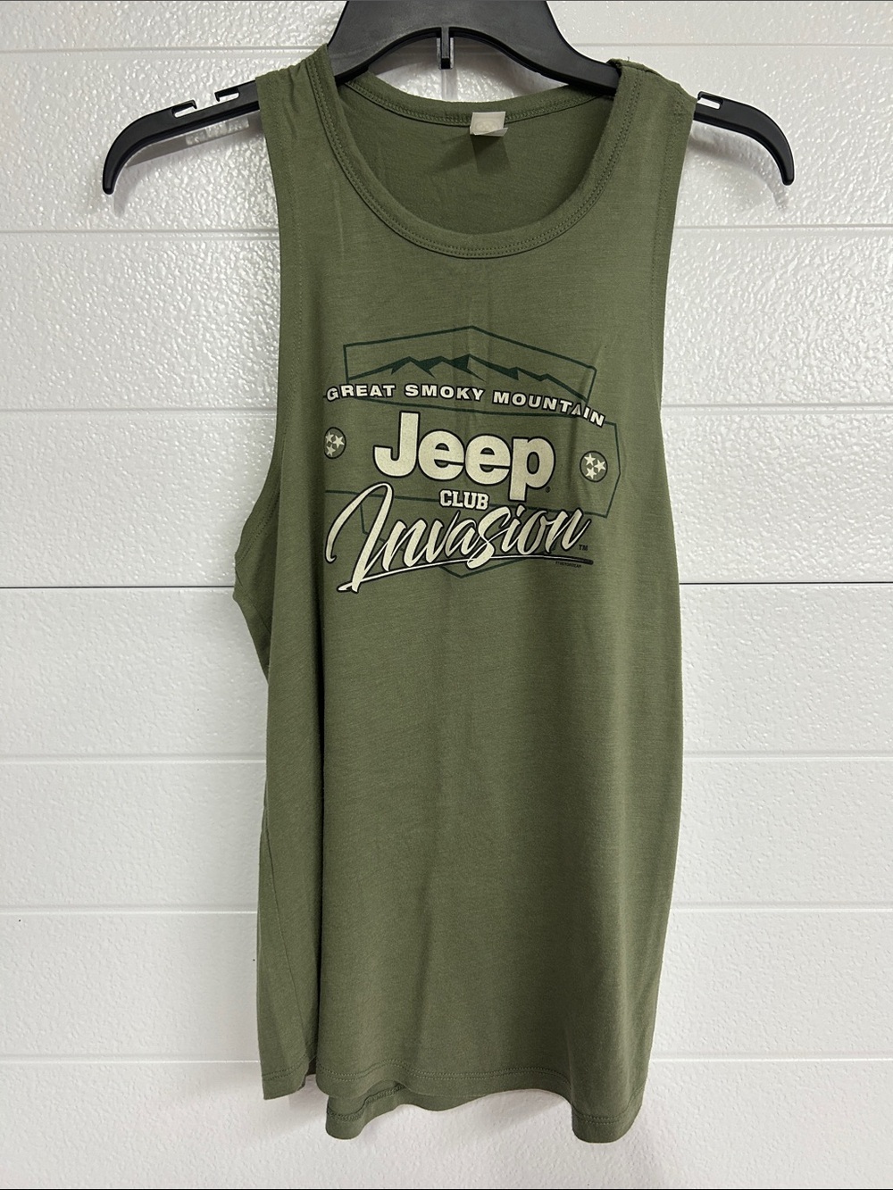 Jeep Olive Green Graphic Muscle Tank